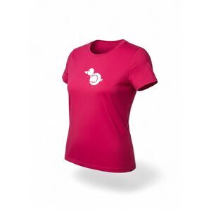 Sport Tek Athletic Sleeveless Women's Hot Pink Tee with White Duck Logo Sz M